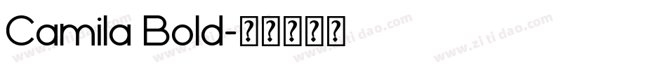 Camila Bold字体转换